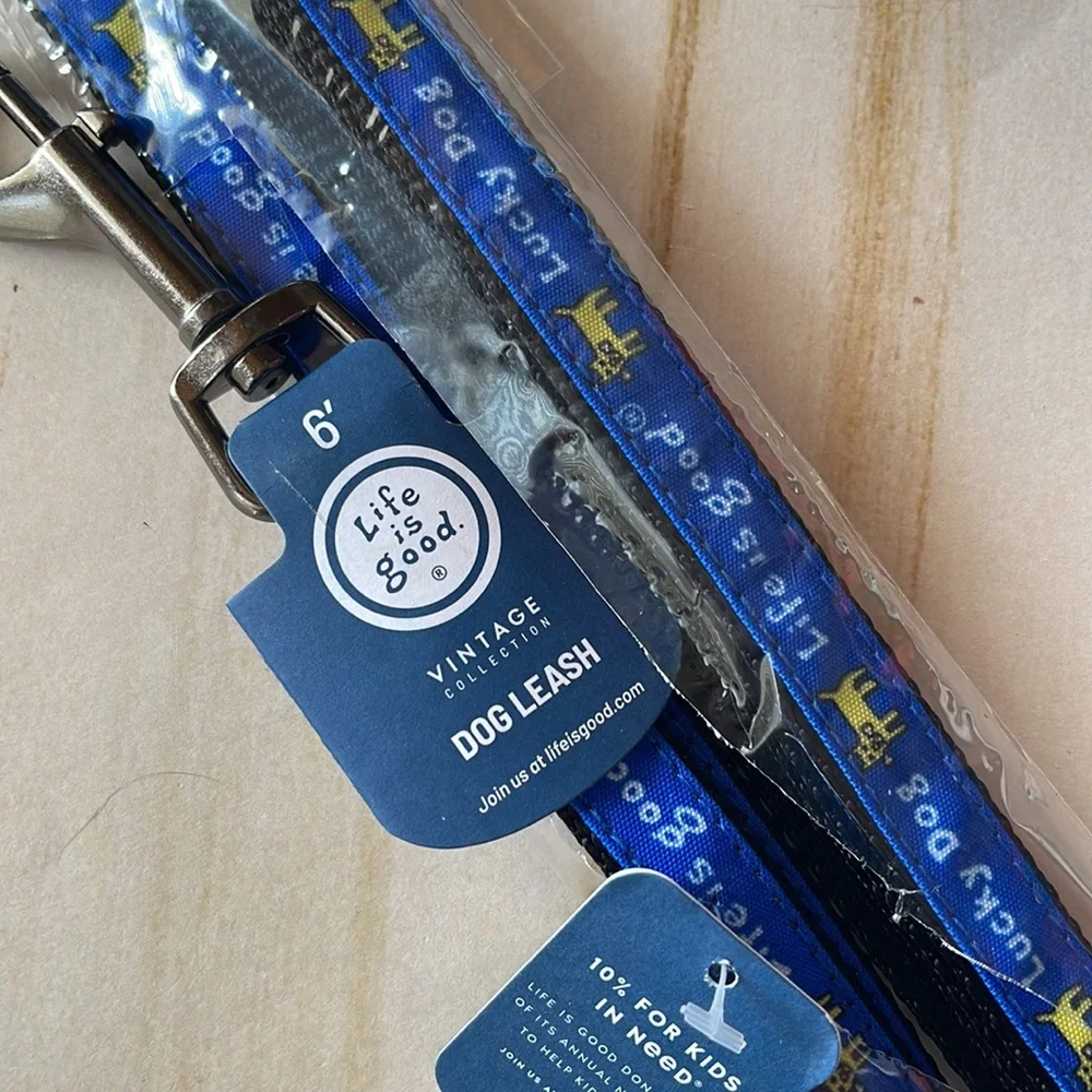 Life is Good Rocket Dog Leash- Royal Blue